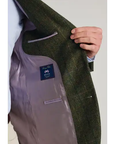 Jackets Brook Taverner Regular Fit Aston Green Check British Wool Jacket-BT-5500AR £224.00