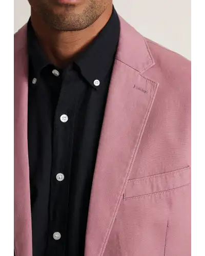 Jackets Brook Taverner Regular Fit Hemsworth Pink Washed Cotton Linen Jacket £116.00