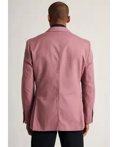 Jackets Brook Taverner Regular Fit Hemsworth Pink Washed Cotton Linen Jacket £116.00