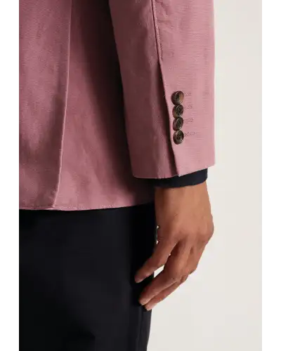 Jackets Brook Taverner Regular Fit Hemsworth Pink Washed Cotton Linen Jacket £116.00