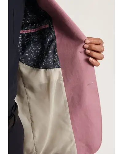 Jackets Brook Taverner Regular Fit Hemsworth Pink Washed Cotton Linen Jacket £116.00