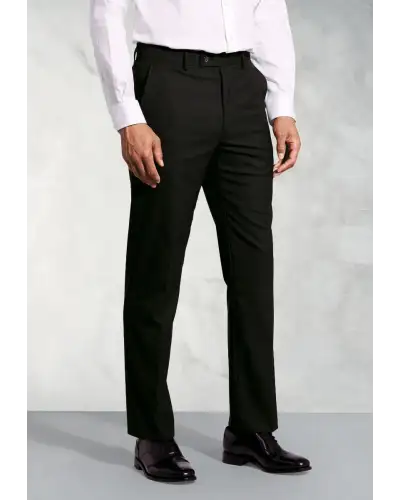 Fit Trousers Brook Taverner Tailored Fit Monaco Black Trouser-BT-8845D £36.00