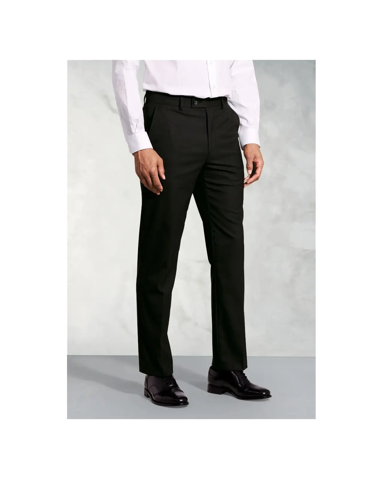Fit Trousers Brook Taverner Tailored Fit Monaco Black Trouser-BT-8845D £36.00