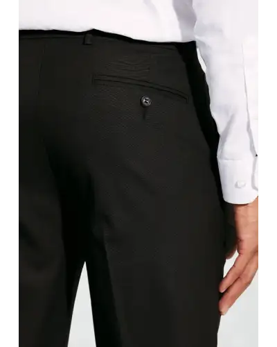 Fit Trousers Brook Taverner Tailored Fit Monaco Black Trouser-BT-8845D £36.00