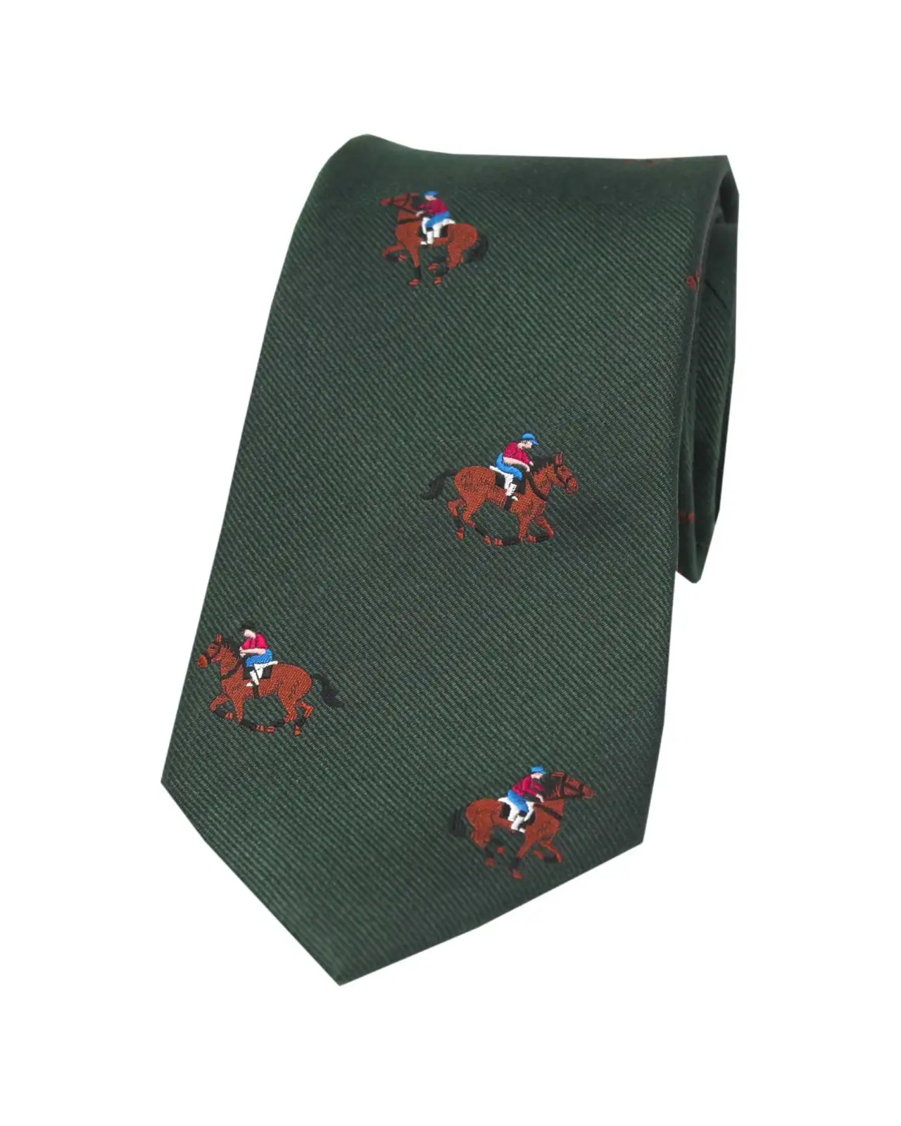 Silk Ties Soprano Ties Soprano Jockeys And Horses On Racing Green Ground Silk Tie £24.00