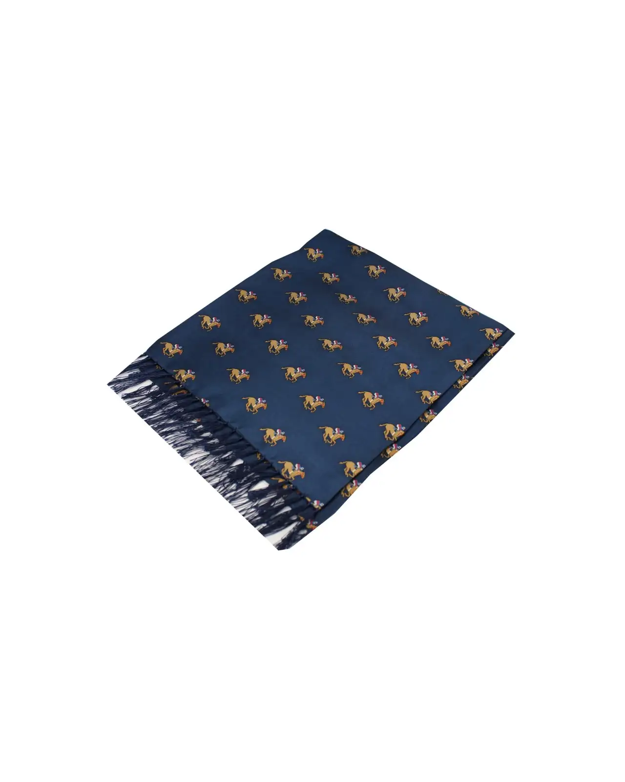 Scarves Soprano Ties Soprano Blue Horse Racing Theme Silk Aviator Scarf £28.00