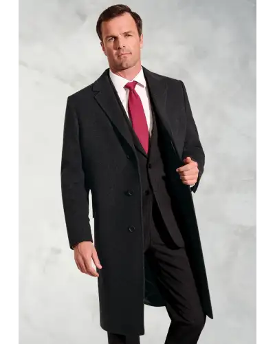 Overcoats Brook Taverner Bond Grey Wool Cashmere Overcoat-BT-9760A £269.00