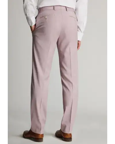 Trousers Brook Taverner Tailored Fit Hayton Pink Textured Suit Trousers £45.00