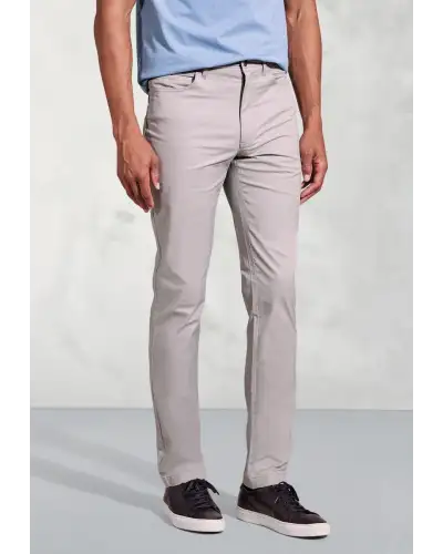 Fit Trousers Brook Taverner Tailored Fit Harrelson Silver Grey Slub Cotton 5 Pocket Trousers-BT-8035BT £45.00