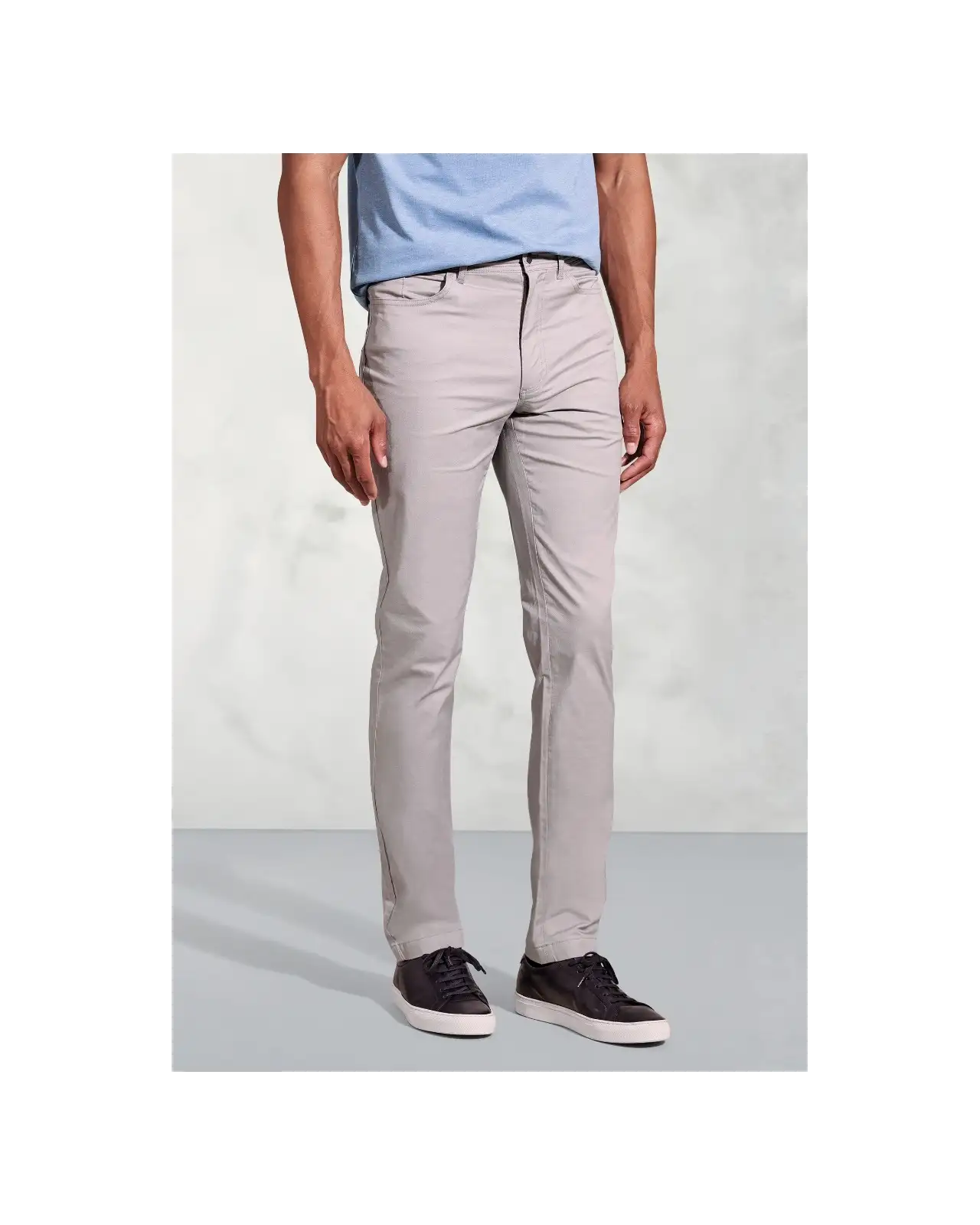 Fit Trousers Brook Taverner Tailored Fit Harrelson Silver Grey Slub Cotton 5 Pocket Trousers £45.00