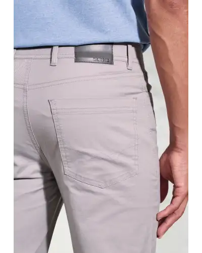 Fit Trousers Brook Taverner Tailored Fit Harrelson Silver Grey Slub Cotton 5 Pocket Trousers £45.00