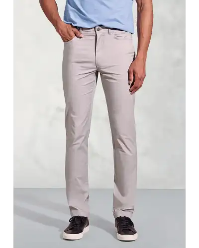 Fit Trousers Brook Taverner Tailored Fit Harrelson Silver Grey Slub Cotton 5 Pocket Trousers £45.00
