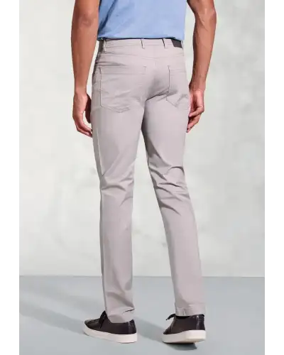 Fit Trousers Brook Taverner Tailored Fit Harrelson Silver Grey Slub Cotton 5 Pocket Trousers £45.00