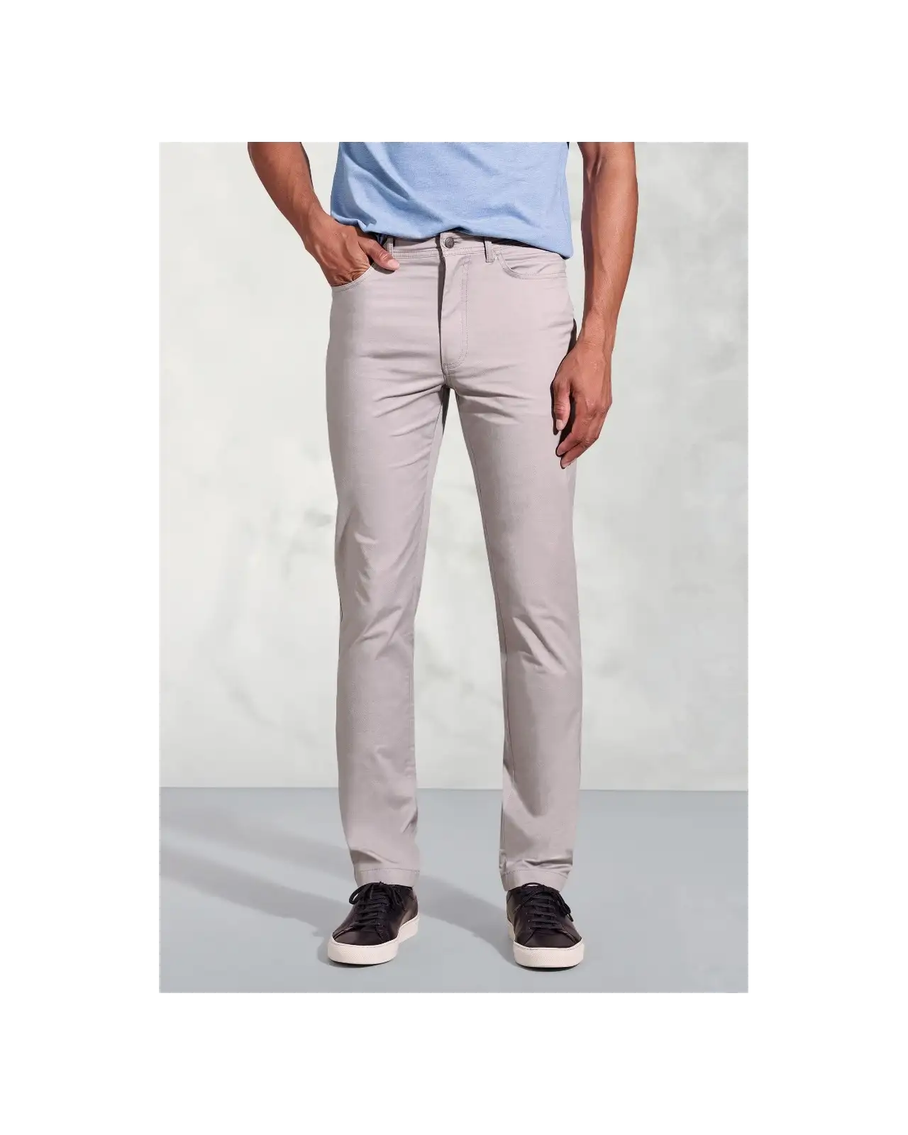 Fit Trousers Brook Taverner Regular Fit Harrelson Silver Grey Slub Cotton 5 Pocket Trousers-BT-8035BR £45.00