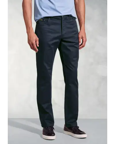 Fit Trousers Brook Taverner Tailored Fit Harrelson Navy Slub Cotton 5 Pocket Trousers £45.00