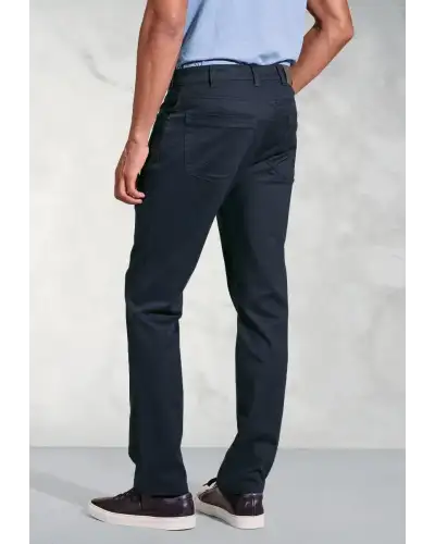 Fit Trousers Brook Taverner Tailored Fit Harrelson Navy Slub Cotton 5 Pocket Trousers £45.00