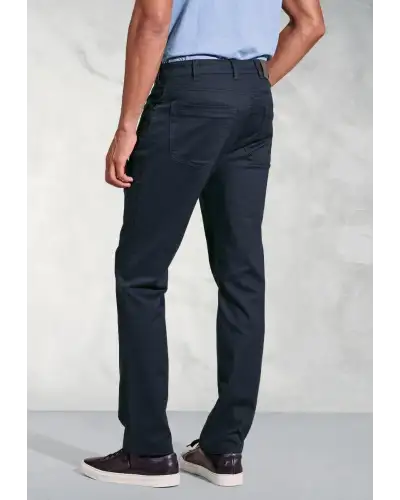 Fit Trousers Brook Taverner Regular Fit Harrelson Navy Slub Cotton 5 Pocket Trousers-BT-8035AR £45.00