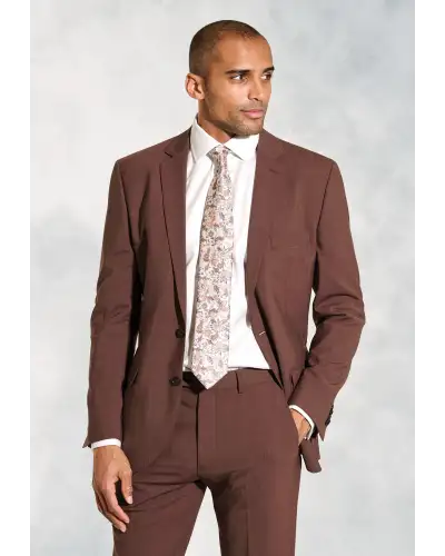 Suit Jackets Brook Taverner Tailored Fit Oliver Rust Melange Wool Blend Suit Jacket £134.00