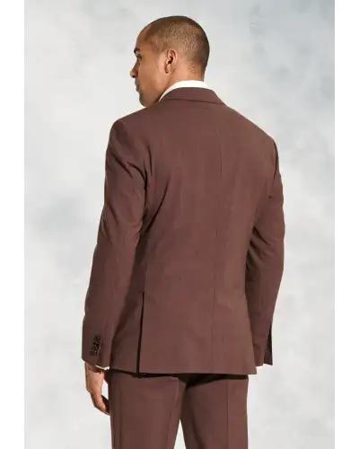 Suit Jackets Brook Taverner Tailored Fit Oliver Rust Melange Wool Blend Suit Jacket-BT-5422B £134.00