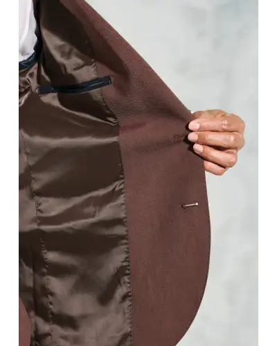 Suit Jackets Brook Taverner Tailored Fit Oliver Rust Melange Wool Blend Suit Jacket £134.00