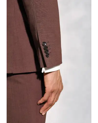 Suit Jackets Brook Taverner Tailored Fit Oliver Rust Melange Wool Blend Suit Jacket-BT-5422B £134.00