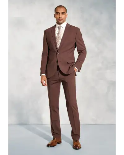 Suit Jackets Brook Taverner Tailored Fit Oliver Rust Melange Wool Blend Suit Jacket £134.00