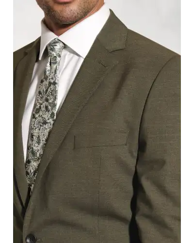 Suit Jackets Brook Taverner Tailored Fit Oliver Moss Melange Wool Blend Suit Jacket-BT-5422A £134.00