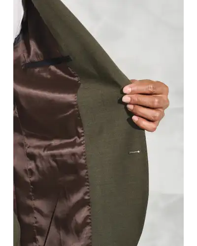 Suit Jackets Brook Taverner Tailored Fit Oliver Moss Melange Wool Blend Suit Jacket-BT-5422A £134.00