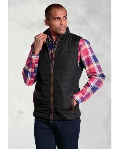 Gilets Brook Taverner Tampa Black Quilted Puffer Gilet-BT-4370D £62.00