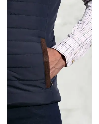 Gilets Brook Taverner Tampa Navy Quilted Puffer Gilet-BT-4370A £62.00