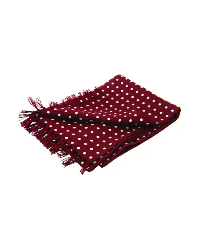 Scarves Soprano Ties Soprano White Polka Dot On A Wine Ground Silk Aviator Scarf £49.00