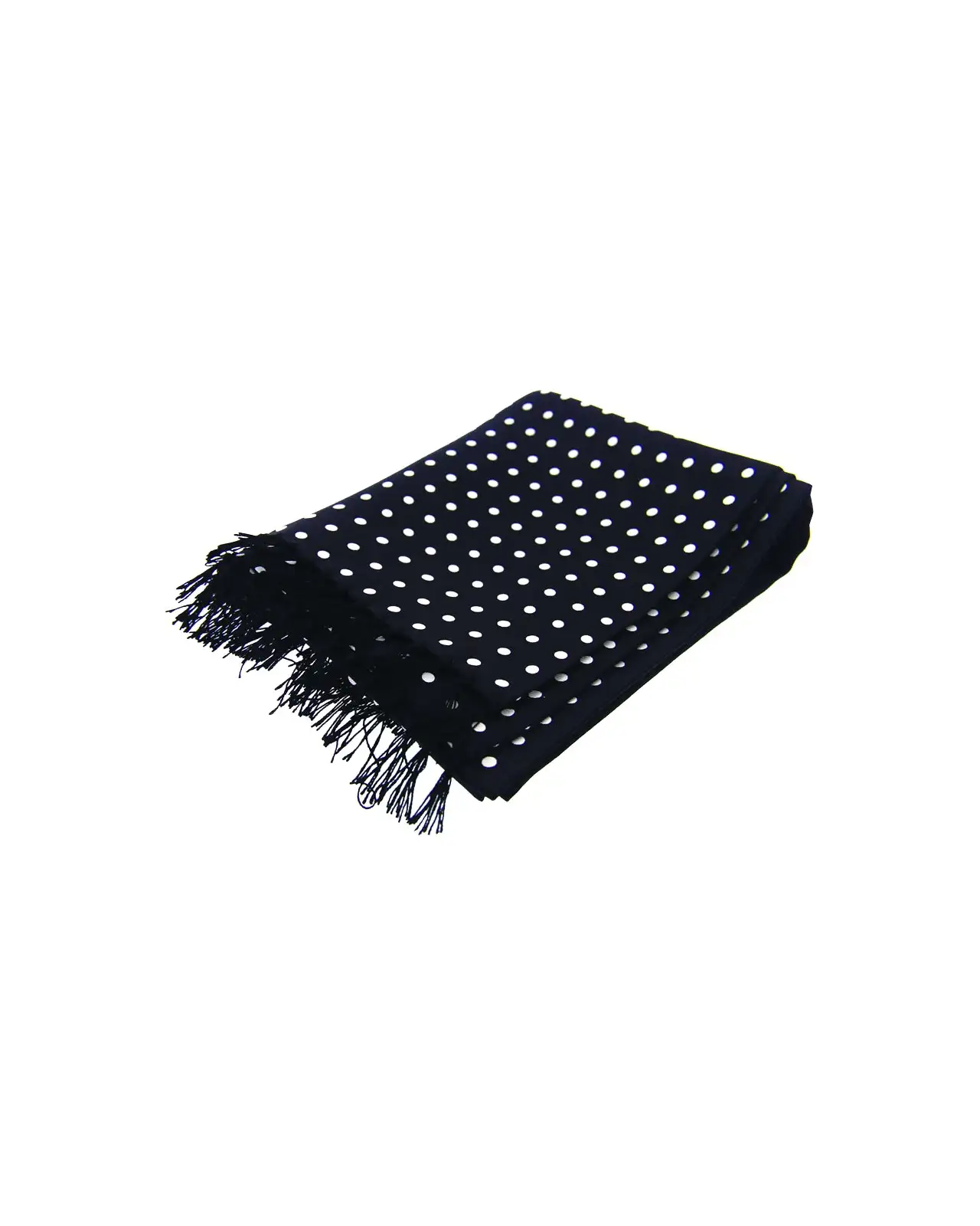 Scarves Soprano Ties Soprano Silk Aviator Scarf With White Polka Dots On Black Ground £49.00