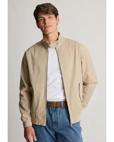 Jackets Brook Taverner Hartforth Sand Cotton Blend Harrington Jacket-BT-9181A £89.00