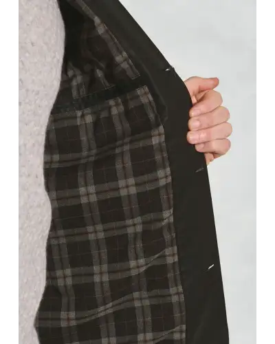 Jackets Brook Taverner Brooke Black Cotton Carbon Finish Jacket-BT-9125A £134.00