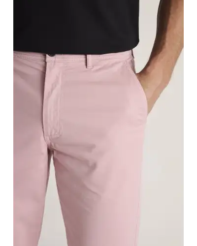 Fit Trousers Brook Taverner Tailored Fit Addingham Pink Garment Dyed Stretch Cotton Trousers-BT-8075CT £45.00