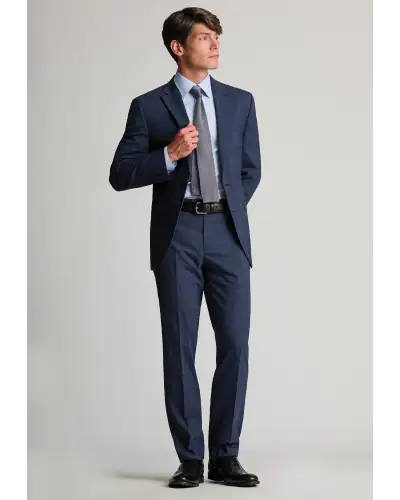 Suit Jackets Brook Taverner Tailored Fit Suffield Navy Check Wool Blend Suit Jacket £134.00