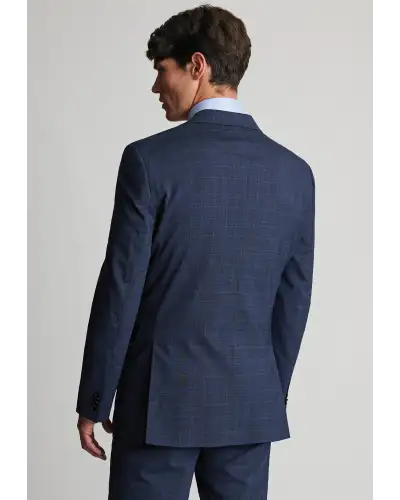 Suit Jackets Brook Taverner Tailored Fit Suffield Navy Check Wool Blend Suit Jacket £134.00