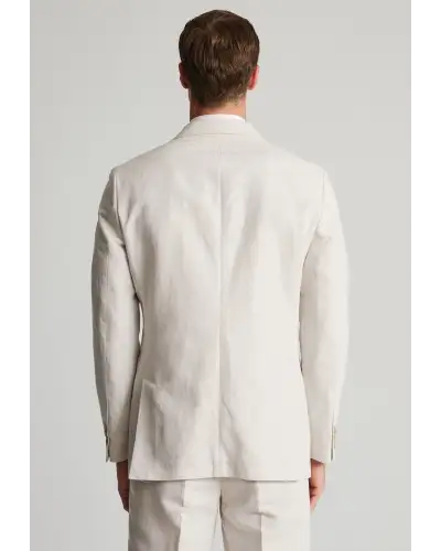 Suit Jackets Brook Taverner Tailored Fit Kirby Stone Cotton Linen Suit Jacket-BT-5504AT £116.00