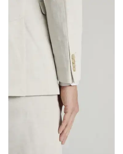 Suit Jackets Brook Taverner Tailored Fit Kirby Stone Cotton Linen Suit Jacket £116.00