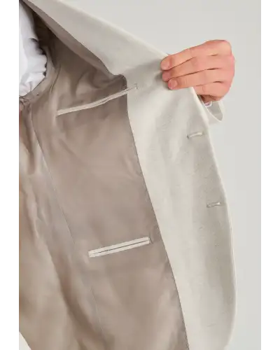 Suit Jackets Brook Taverner Tailored Fit Kirby Stone Cotton Linen Suit Jacket-BT-5504AT £116.00