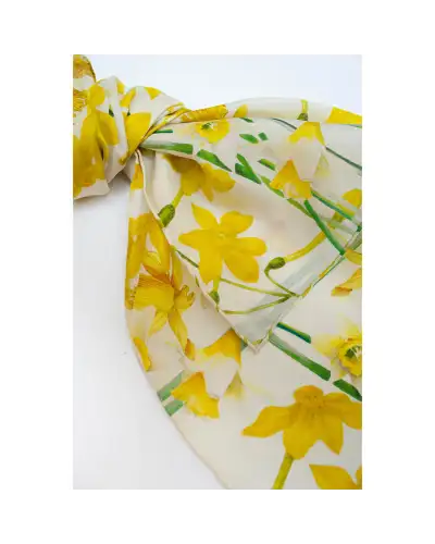 Scarves Fox and Chave Daffodils Habotai Scarf-FC-62-400 £42.00