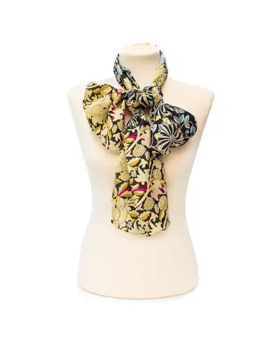 Scarves Fox and Chave Morris Black Mix Crêpe De Chine Scarf £45.00