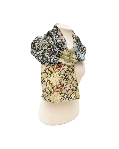 Scarves Fox and Chave Morris Black Mix Crêpe De Chine Scarf £45.00