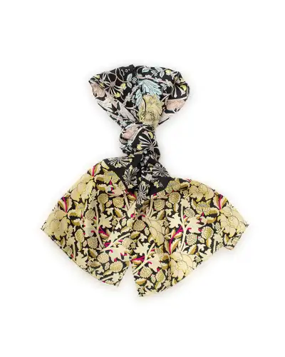 Scarves Fox and Chave Morris Black Mix Crêpe De Chine Scarf £45.00