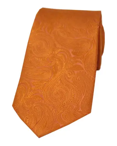Paisley Ties Soprano Ties Soprano Orange Paisley Mens Silk Tie £15.00