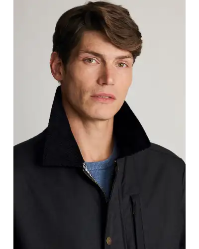 Jackets Brook Taverner Tunstall Black Wax Cotton Jacket-BT-9182A £116.00