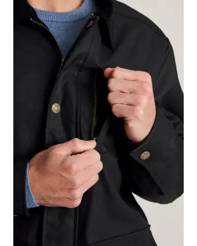 Jackets Brook Taverner Tunstall Black Wax Cotton Jacket-BT-9182A £116.00