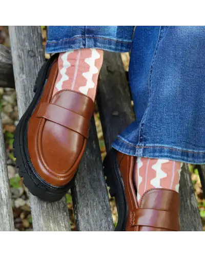 Women PEPER HAROW Groove Womens Socks - Pink £15.00