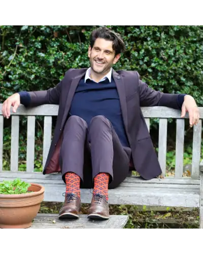 Men PEPER HAROW Clover Mens Socks - Orange £16.00