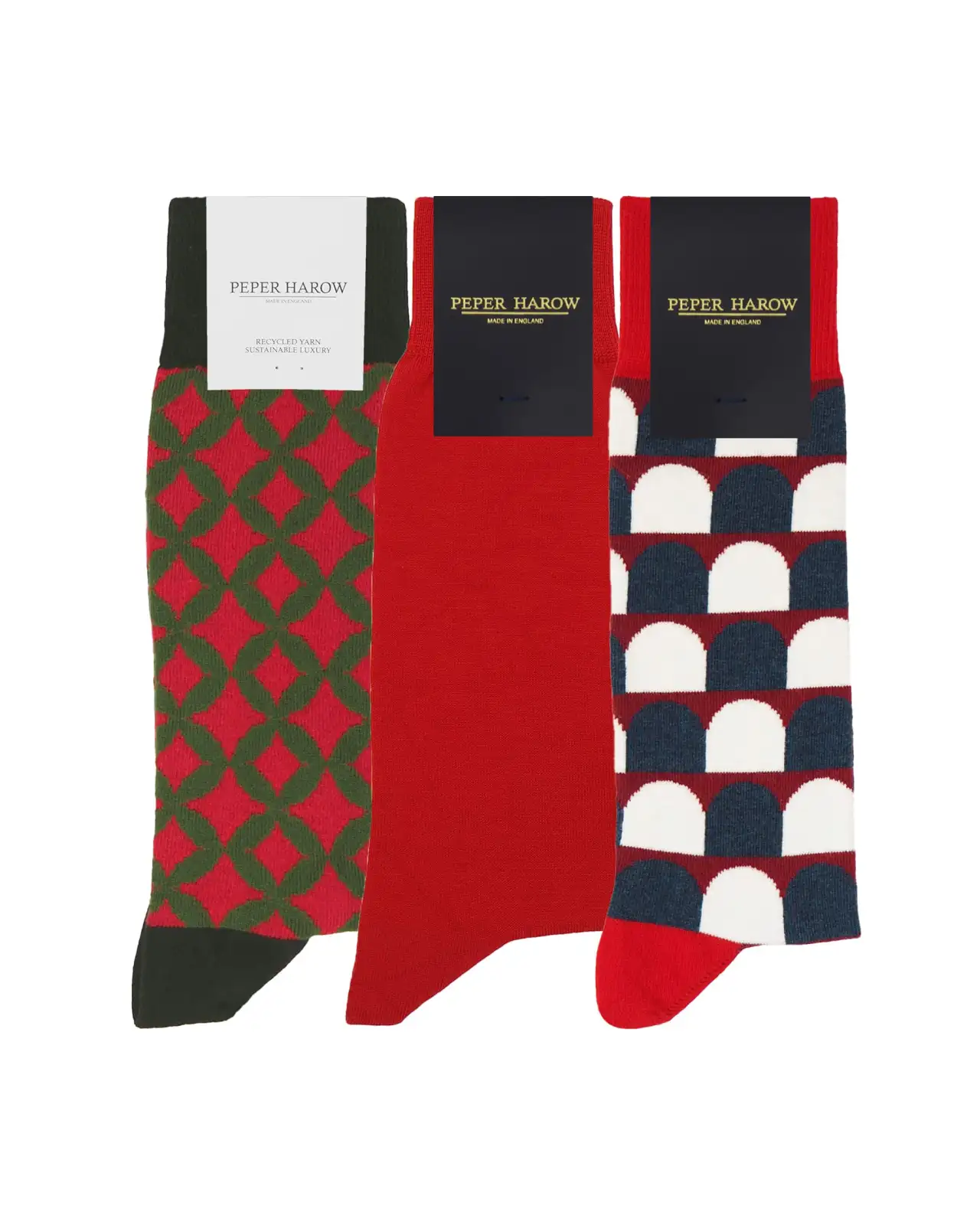 Men PEPER HAROW Mens Socks Bundle - Red £42.00
